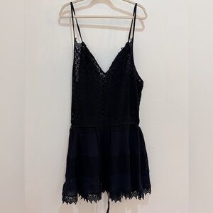 black crotchet dress